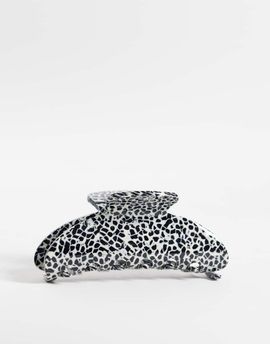 Accessorize Accessorize speckled hair claw clip in white-Gold