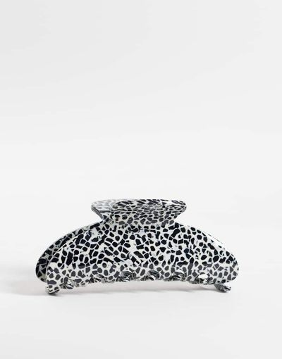 Accessorize Accessorize speckled hair claw clip in white-Gold