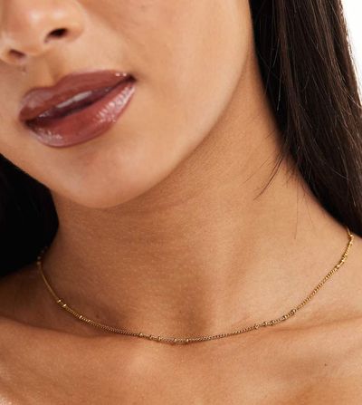 Accessorize Accessorize stainless steel gold plated bobble chain in gold