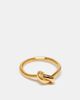 Accessorize Accessorize stainless steel knot ring in 14kt gold-plated - 1
