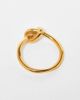 Accessorize Accessorize stainless steel knot ring in 14kt gold-plated - 2