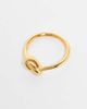 Accessorize Accessorize stainless steel knot ring in 14kt gold-plated - 3