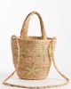 Accessorize Accessorize startfish raffia handheld shoulder bag in beige-Neutral - 1