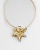 Accessorize Accessorize statement flower torque necklace in gold - 1