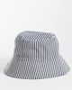 Accessorize Accessorize striped bucket hat in navy and white-Black - 1