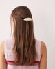 Accessorize Accessorize studded barrette hair clip in cream-White - 3