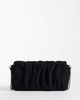 Accessorize Accessorize sueddette rouched shoulder bag in black - 1