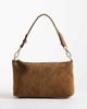 Accessorize Accessorize suede handheld shoulder bag with crossbody strap in tan-Brown - 1