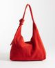 Accessorize Accessorize suede knot detail shoulder bag in orange - 1