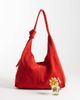 Accessorize Accessorize suede knot detail shoulder bag in orange - 2
