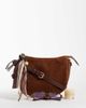 Accessorize Accessorize suedette crossbody bag with scarf detail in camel-Neutral - 2