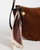 Accessorize Accessorize suedette crossbody bag with scarf detail in camel-Neutral - 3