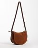 Accessorize Accessorize suedette crossbody bag with scarf detail in camel-Neutral - 4