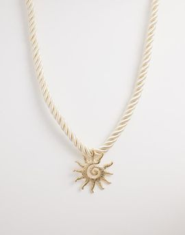 Accessorize Accessorize sunshine twisted cord necklace in gold tone