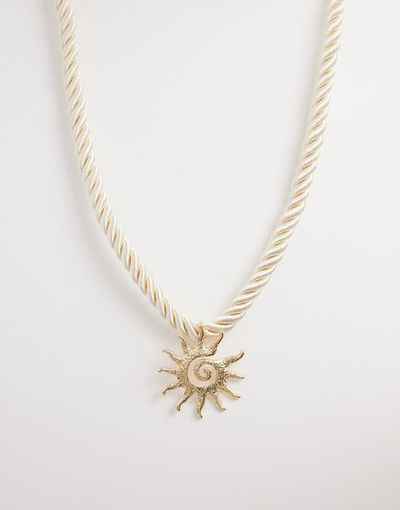Accessorize Accessorize sunshine twisted cord necklace in gold tone