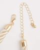 Accessorize Accessorize sunshine twisted cord necklace in gold tone - 4