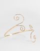 Accessorize Accessorize swirly arm cuff in gold tone - 1