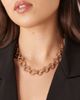 Accessorize Accessorize textured tbar chain necklace in gold - 1