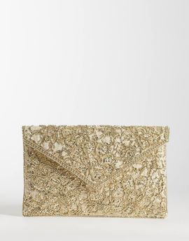 Accessorize Accessorize tilly envelope clutch in gold
