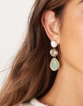 Accessorize Accessorize triple stone drop earring in multi