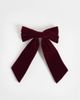 Accessorize Accessorize velvet hair bow in burgundy-RED - 1