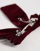 Accessorize Accessorize velvet hair bow in burgundy-RED - 3