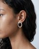 Accessorize Accessorize vintage look black stone earrings in gold - 2