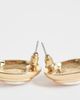 Accessorize Accessorize vintage look pink stone stud earrings in gold - 3