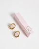 Accessorize Accessorize vintage look pink stone stud earrings in gold - 4