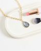 Accessorize Accessorize vintage look stone pendant necklace in gold - 2