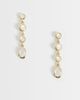 Accessorize Accessorize white stone drop earrings in gold - 1