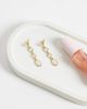Accessorize Accessorize white stone drop earrings in gold - 2