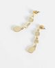 Accessorize Accessorize white stone drop earrings in gold - 4