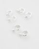 Accessorize Accessorize Z 3 pack chunky hoops in silver plated - 4