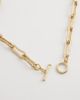 Accessorize Accessorize Z collection molten link t-bar necklace in 14kt gold plated - 3