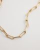 Accessorize Accessorize Z collection molten link t-bar necklace in 14kt gold plated - 4