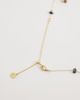 Accessorize Accessorize Z collection multi stationed stone necklace in 14kt gold plated - 3