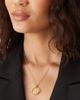 Accessorize Accessorize Z faux coin spinner pendant necklace in 14k gold plated - 1