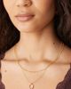 Accessorize Accessorize Z layered clear faux quartz necklace in 14k gold plated - 1