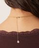 Accessorize Accessorize Z layered clear faux quartz necklace in 14k gold plated - 3