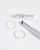 Accessorize Accessorize Z medium molten hoops in silver plated - 2