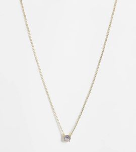 Accessorize Accessorize Z sparkle pendant necklace in 14k plated gold