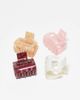 Accessorize Accessorizepack of 4 resin square hair claw clips in multi - 2
