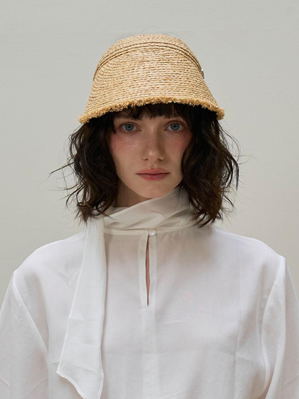 ACCLET Natural Rattan Braid Sun Visor (SV045BE) [Beige]