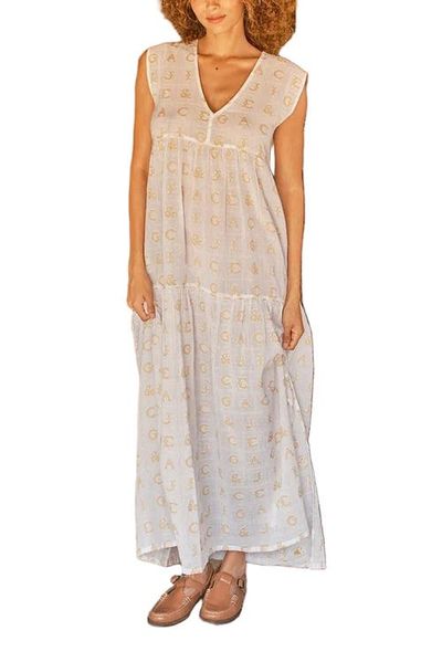 Ace & Jig Ace & Jig Jules V-neck Belted Tiered Maxi Dress