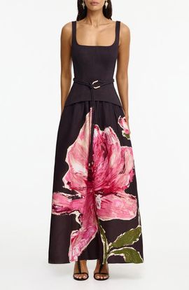 knee length dresses for ladies Hawkley One Shoulder Midi Dress in Bordeaux Red – Acler main image 1