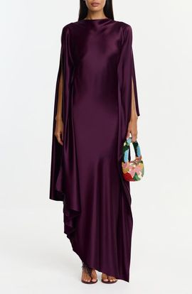 Acler Acler Jarvis Long Sleeve Satin Gown