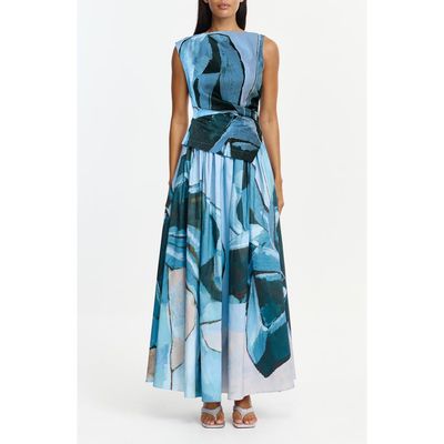 Acler Acler Robaker Print Sleeveless Maxi Dress