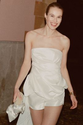 Acler Dorval Strapless Draped Top