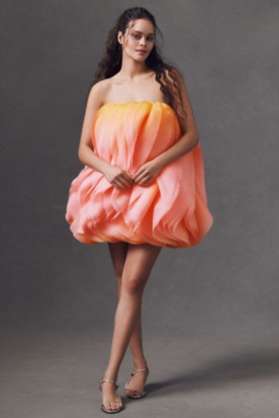 acler otley mini dress Acler Otley Strapless Organza Mini Dress In White - 30% Off